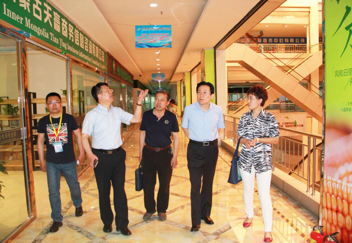 內蒙古自治區(qū)農牧業(yè)廳副廳長云挨厚一行參觀考察內蒙古農牧業(yè)電商創(chuàng)業(yè)園